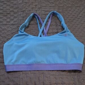 NWOT CHAMPION LADIES BLUE/PURPLE PADDED CUP SWIM TOP-SIZE LARGE